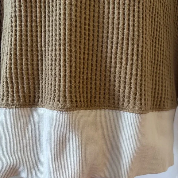 Champion super soft waffle Women's Hoodie in Beige and Cream - Picture 3 of 4